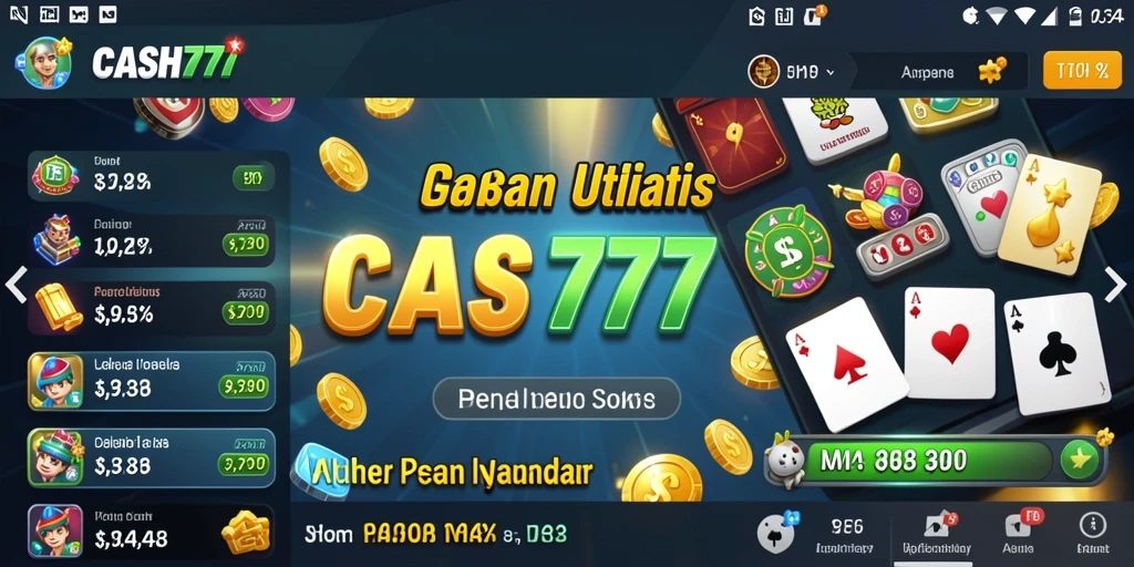 Tampilan antarmuka CASH777 yang user-friendly untuk pengelolaan keuangan.
