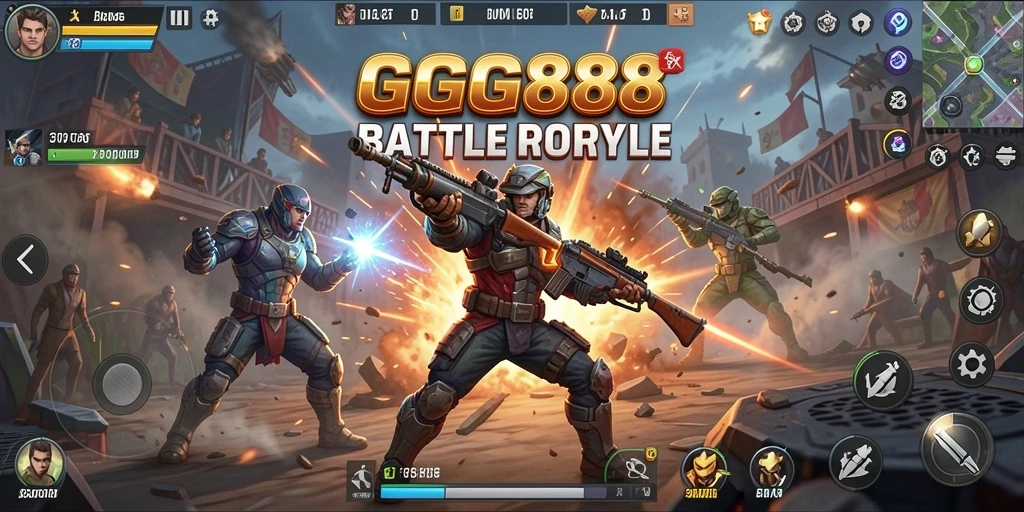 Gameplay menarik GGG888 dalam pertempuran Battle Royale.