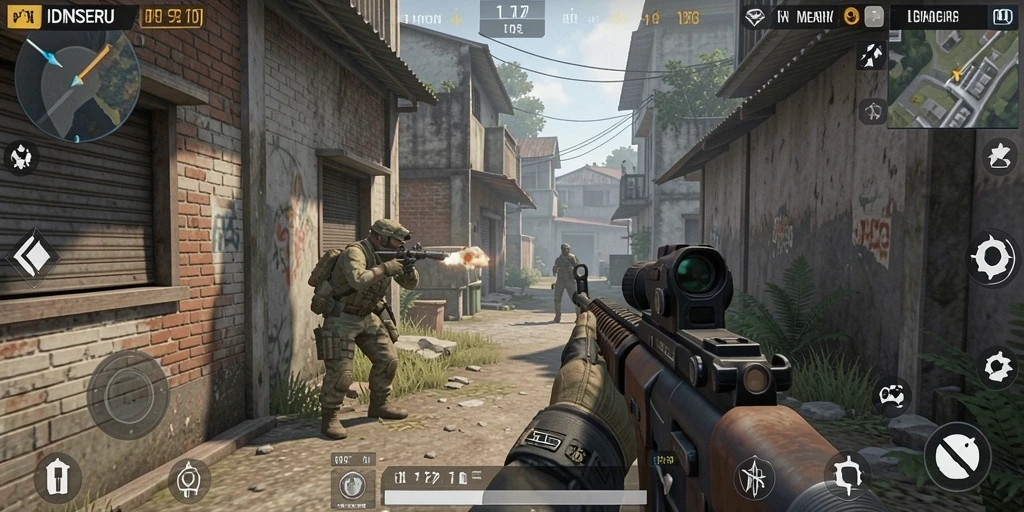 Screenshot menarik dari gameplay intens di IDNSERU.