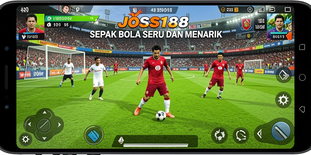 Tampilan grafis memukau dari pertandingan sepak bola JOSS188.