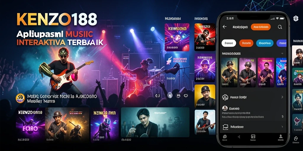 Tampilan gameplay KENZO188 yang menarik dengan berbagai fitur musik.