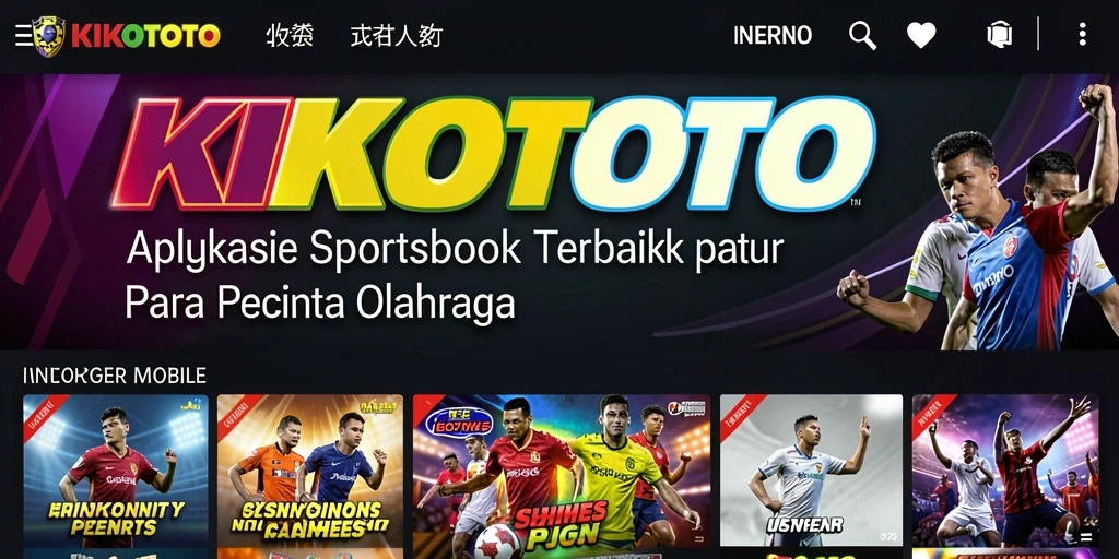 Screenshot utama KIKOTOTO menampilkan antarmuka taruhan olahraga yang interaktif.