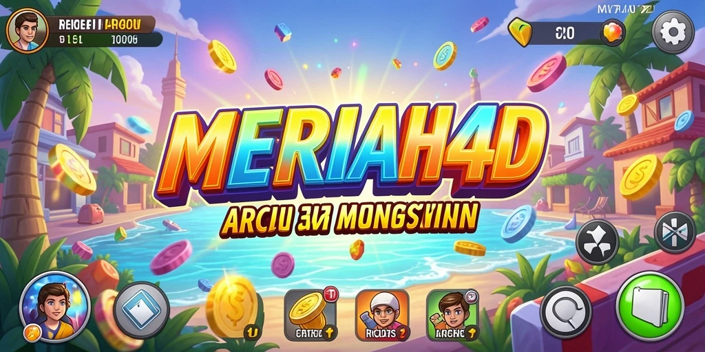 Tampilkan gameplay seru dari permainan arcade MERIAH4D.