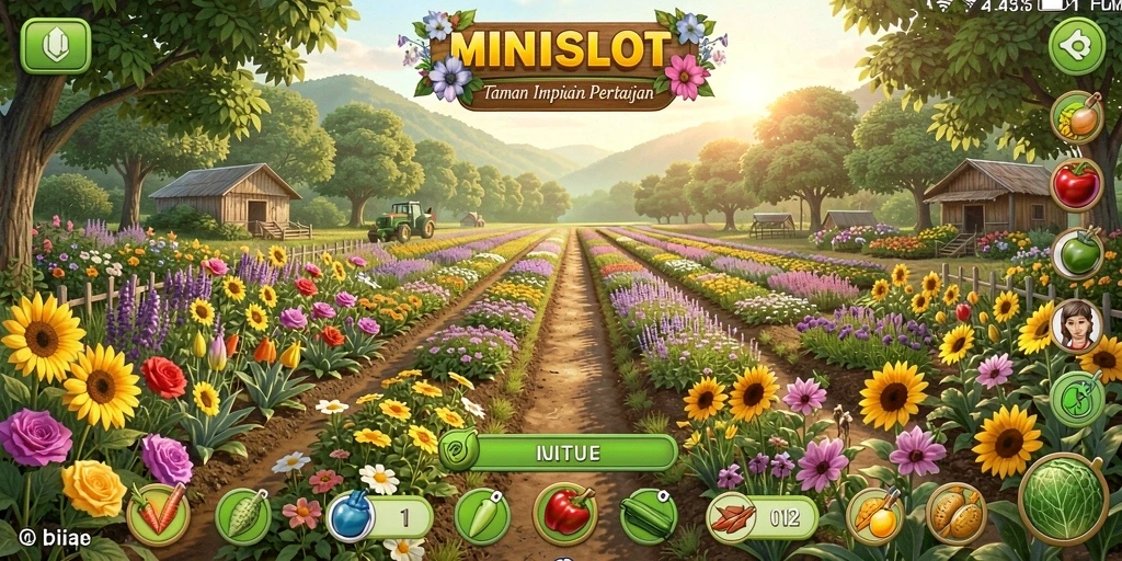 Tampilan gameplay seru dalam dunia pertanian MINISLOT.