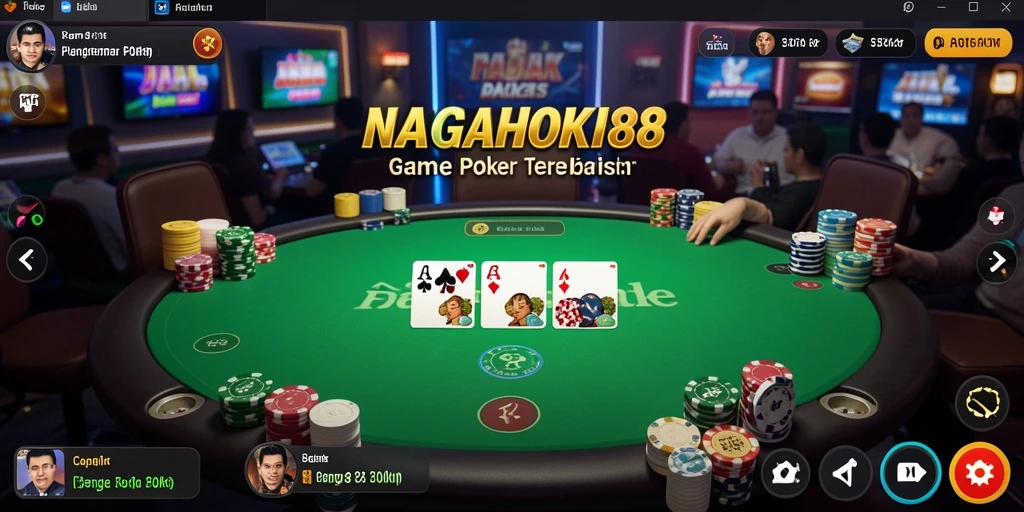 Tampilan gameplay seru Poker di NAGAHOKI88.