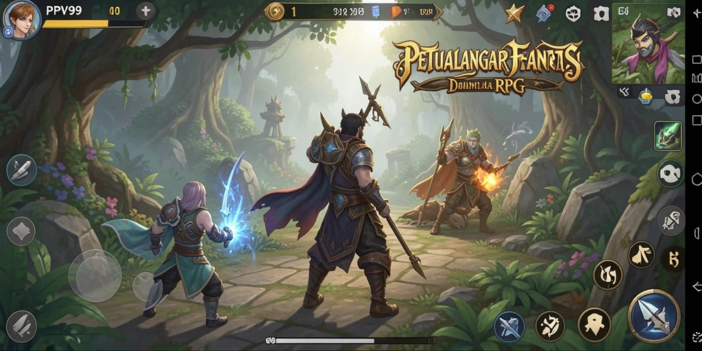 Tangkapan layar utama PPV99 menampilkan aksi RPG yang mendebarkan.