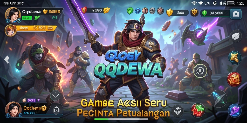 Tampilan gameplay QQDEWA yang mendebarkan dan penuh aksi.